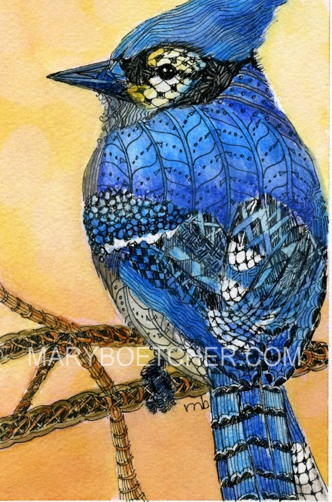 Zentangle Bluejay