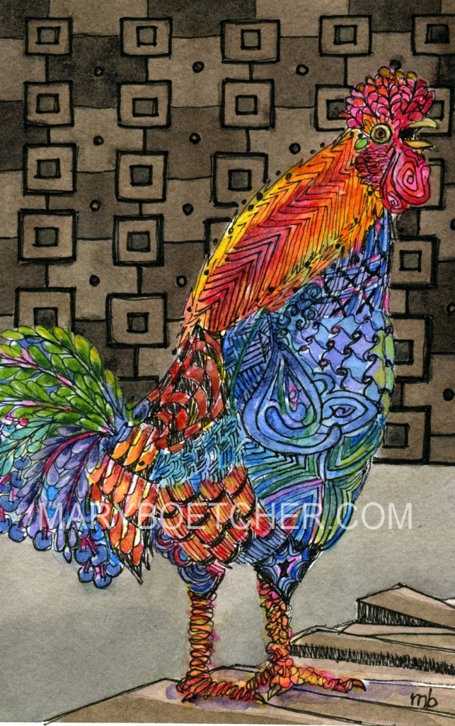 zentangle rooster